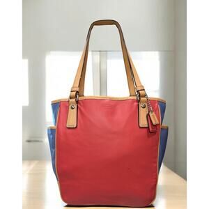 Coach F23683 Park Color Block Tote Bag